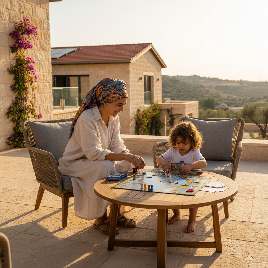 Family enjoying life in Migron