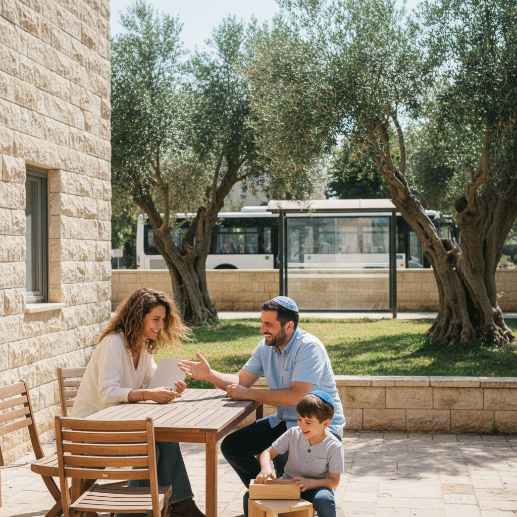 Family enjoying a suburban lifestyle