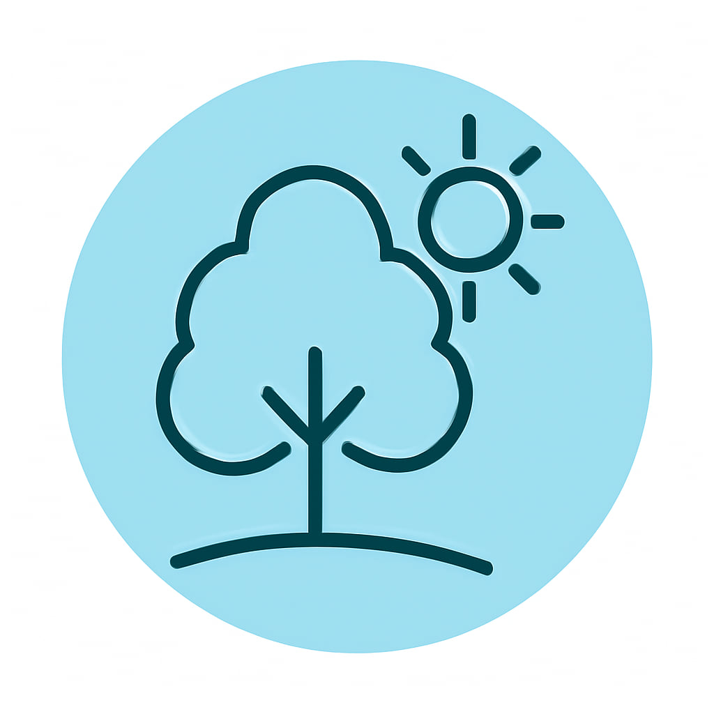 Nature icon representing green spaces