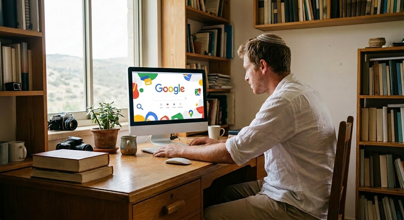 Remote worker in a home office setting