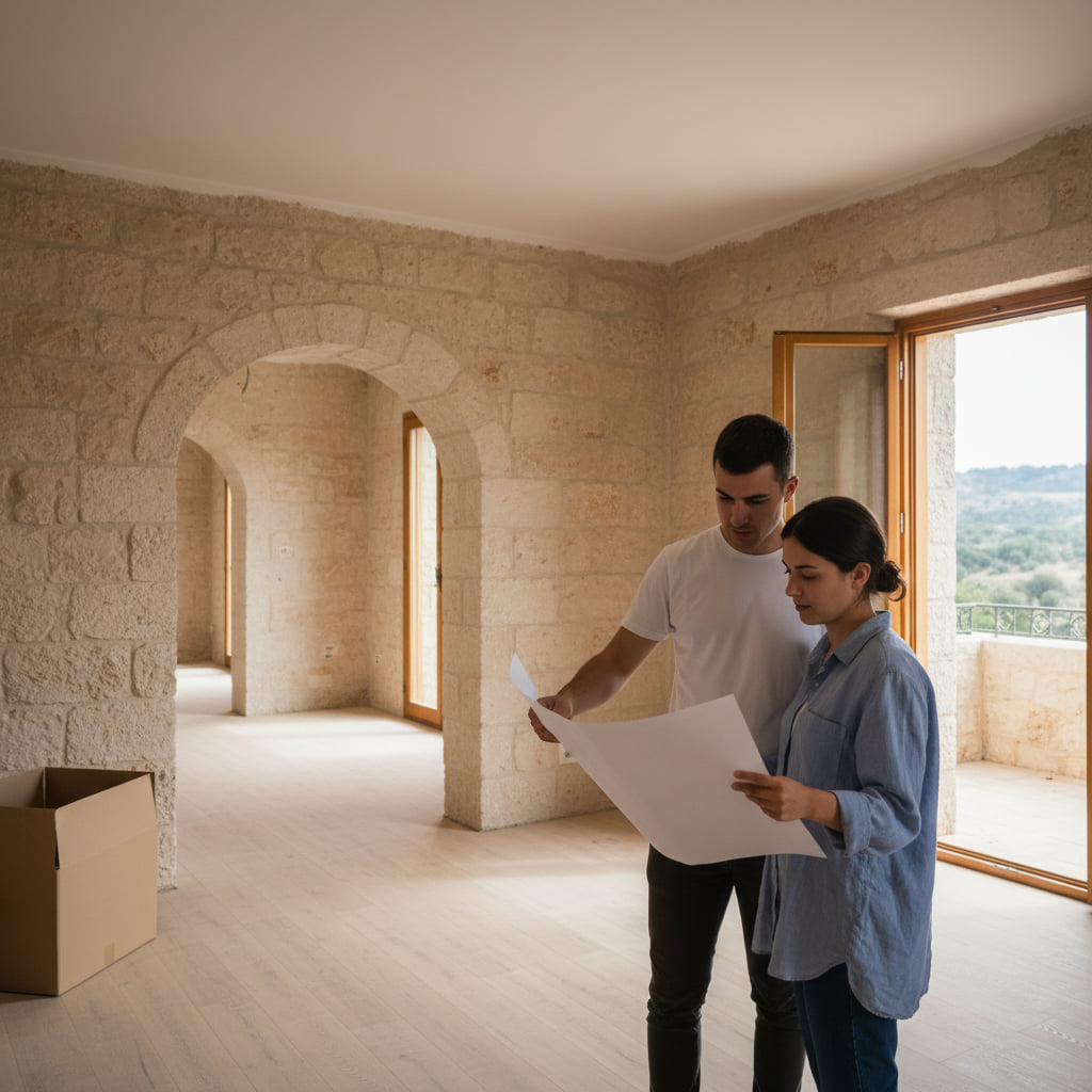 Homebuyer exploring property options in Safed