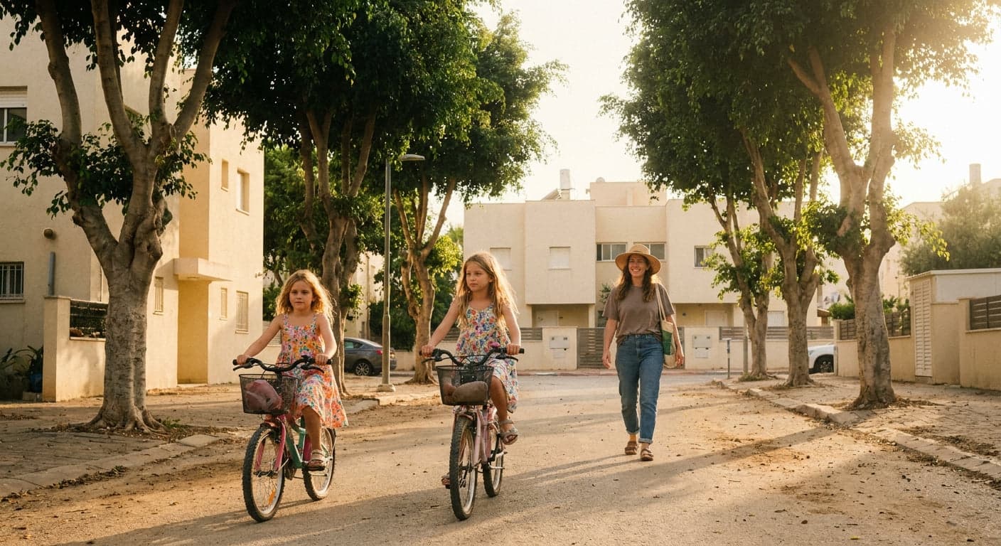 Family enjoying life in Kfar Tavor