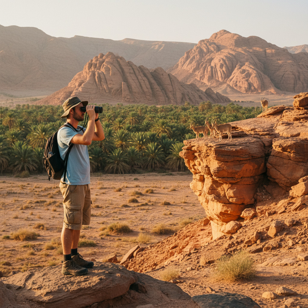 Nature enthusiasts exploring Hazeva's surroundings