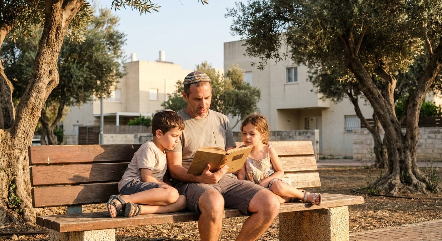Family enjoying a day out in Atlit