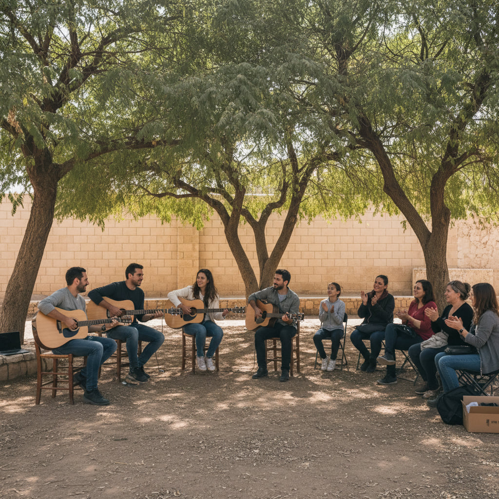 Community gathering in Mitzpe Ramon