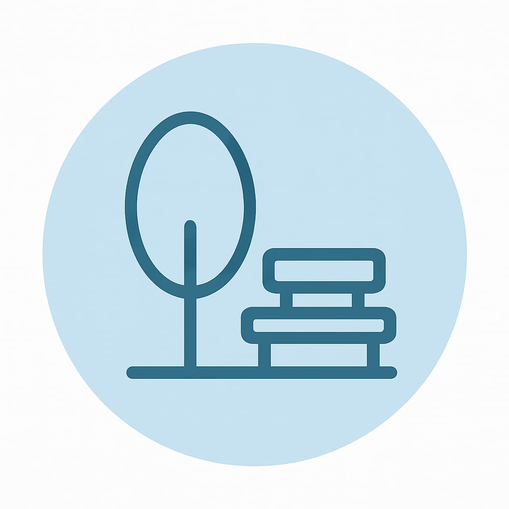 Icon representing green spaces and nature