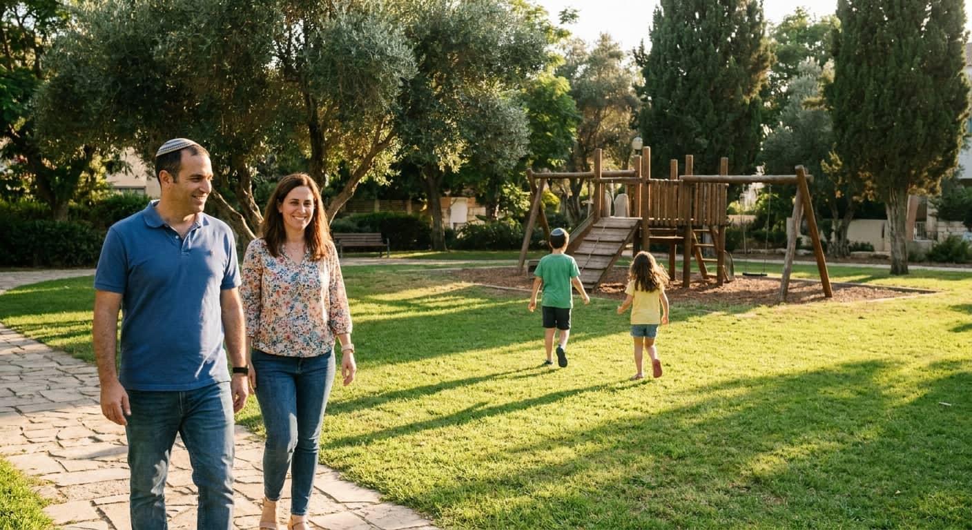 A family enjoying a park in Herzliya