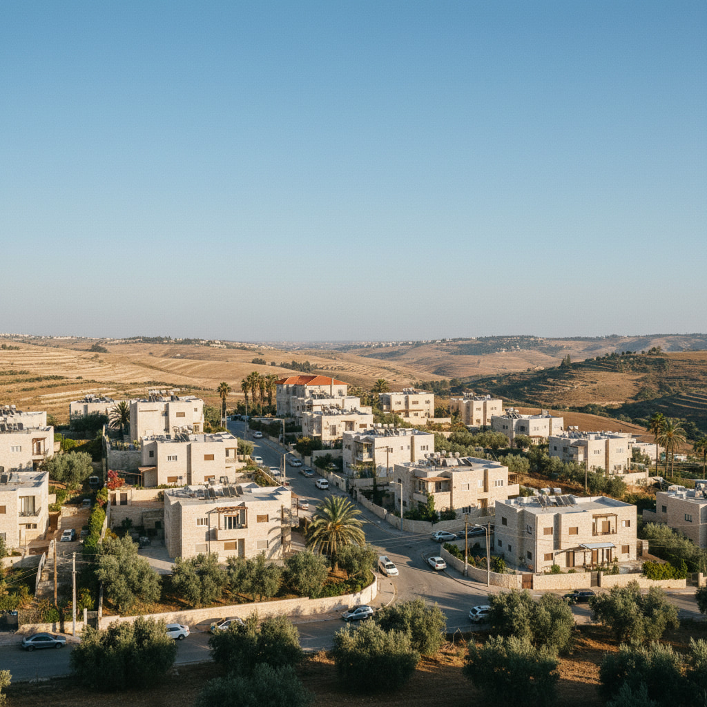 A scenic view of Kochav Yaakov in Judea & Samaria