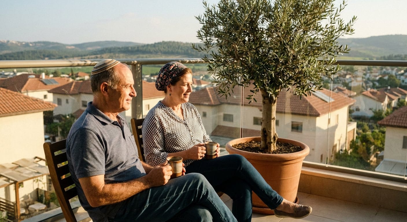 A couple planning their future in Ramat Yishai