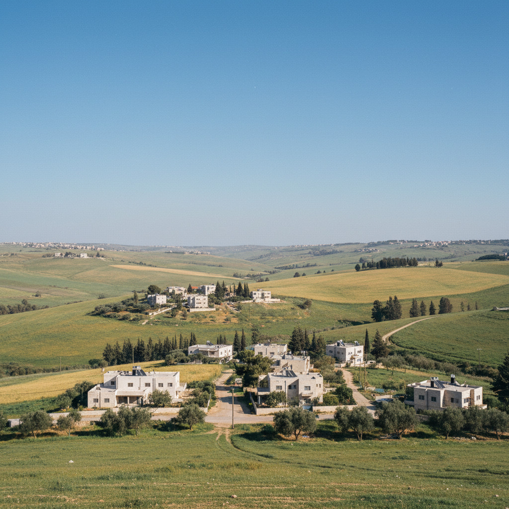 Scenic view of Rechelim in Judea & Samaria
