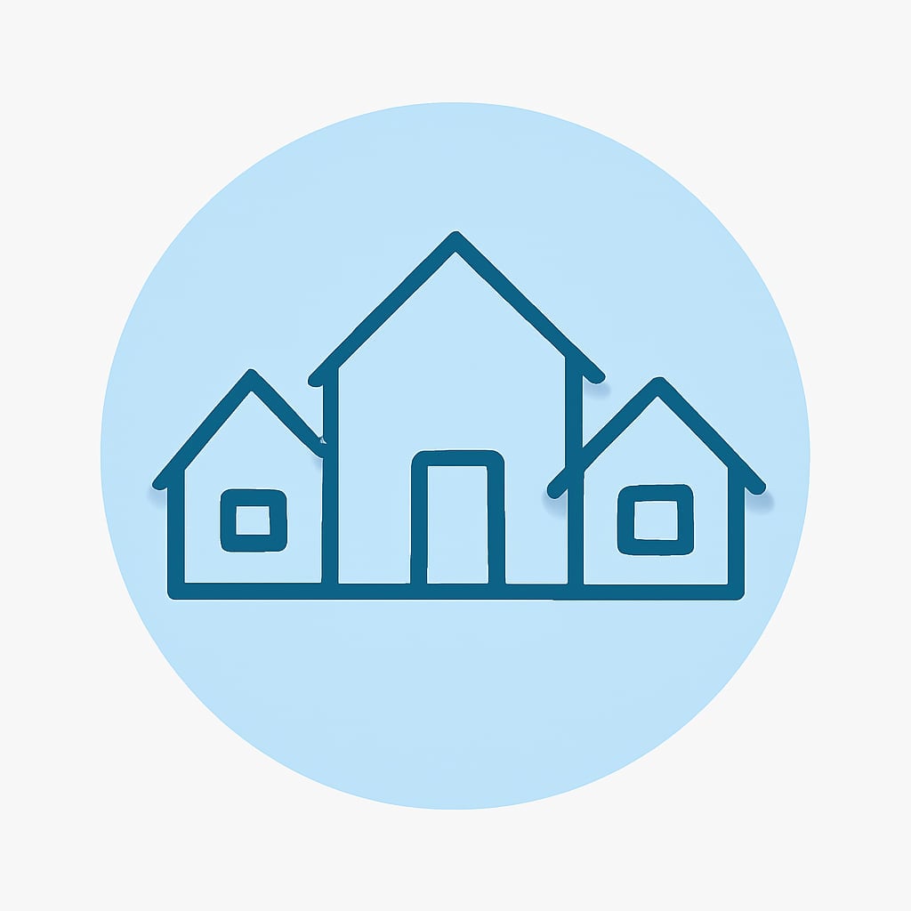 Property types icon representing diversity