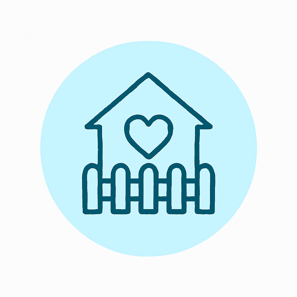Icon representing space and privacy