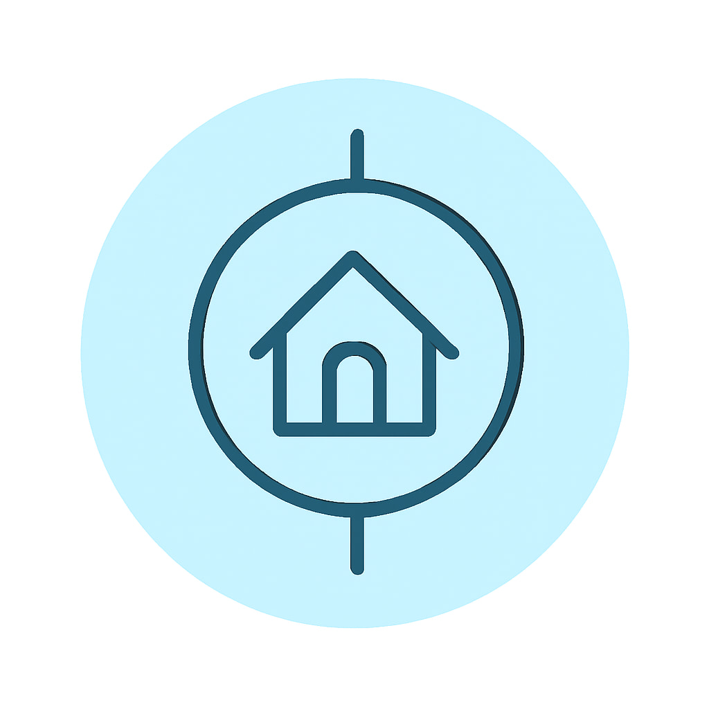 Location icon representing practicality