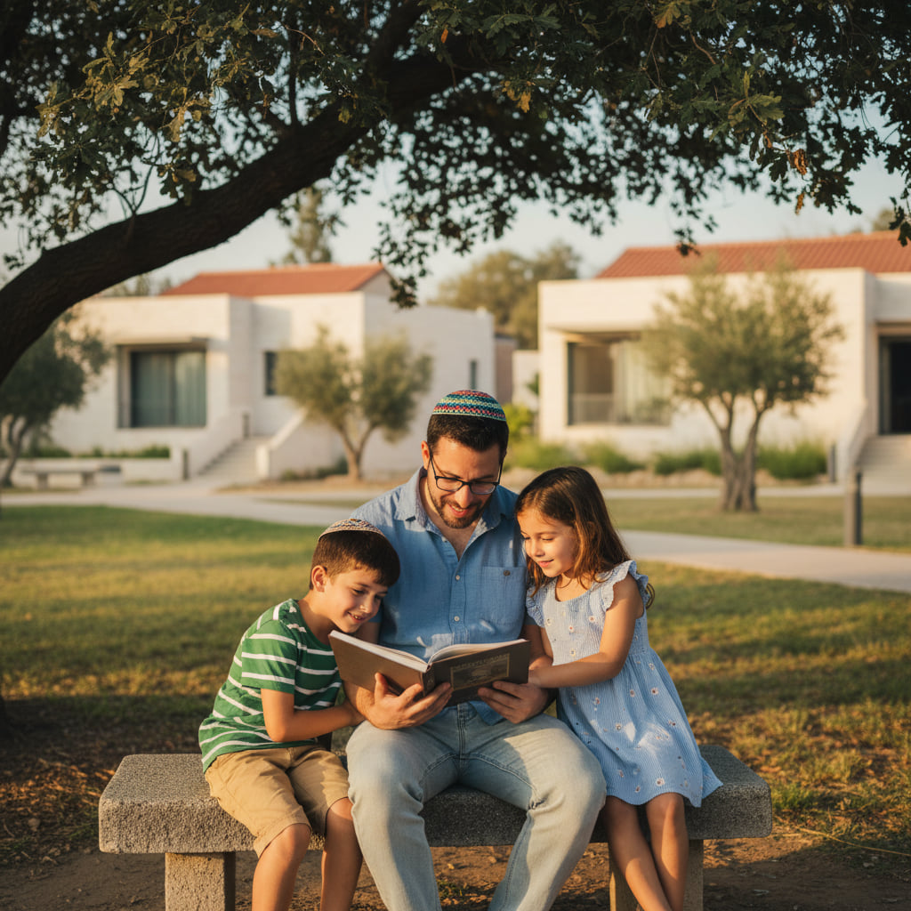 Family enjoying life in Nahalal
