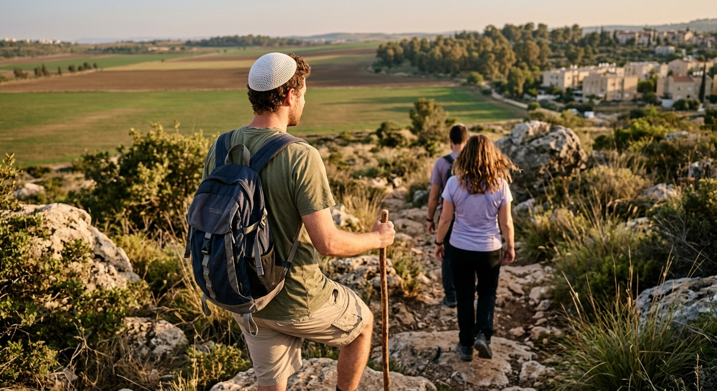 Nature enthusiast exploring Tzur Moshe's outdoors