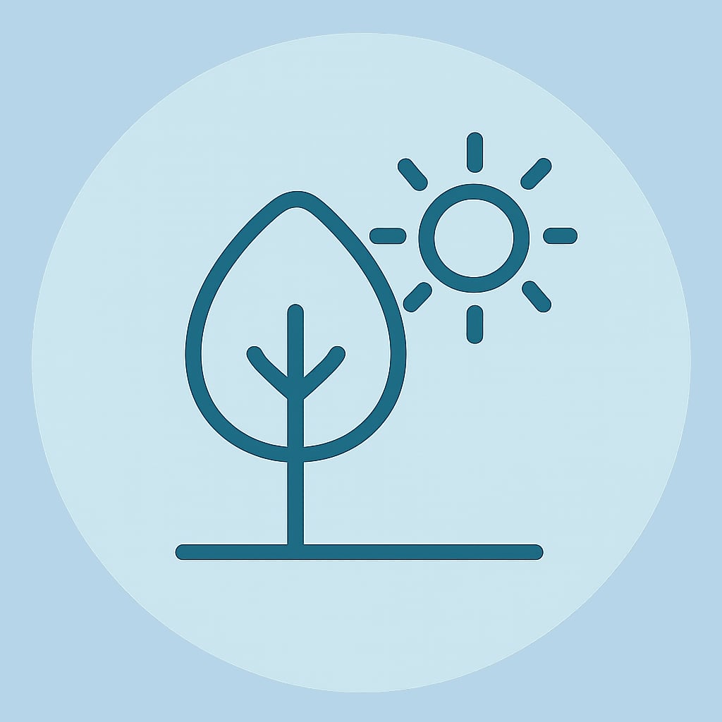 Nature icon representing open spaces