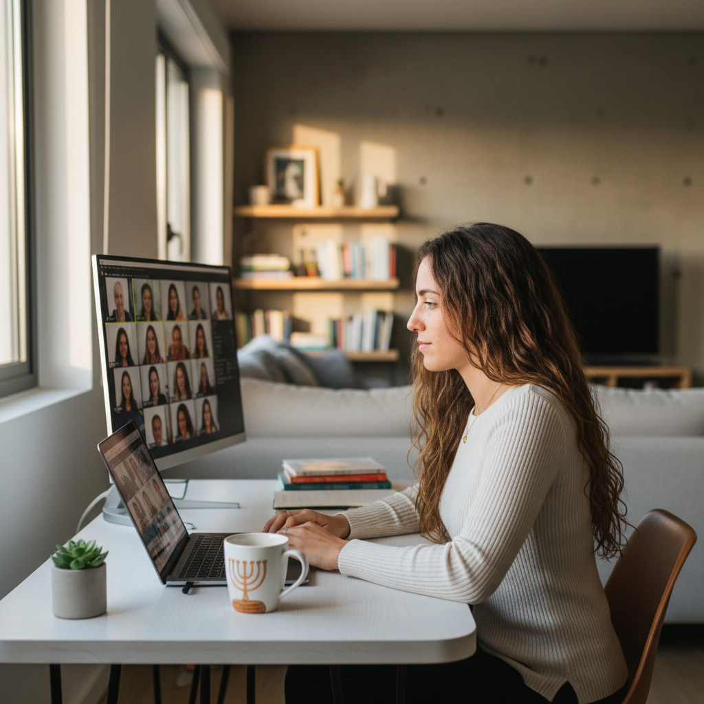 Remote work setting in Kfar Tapuach