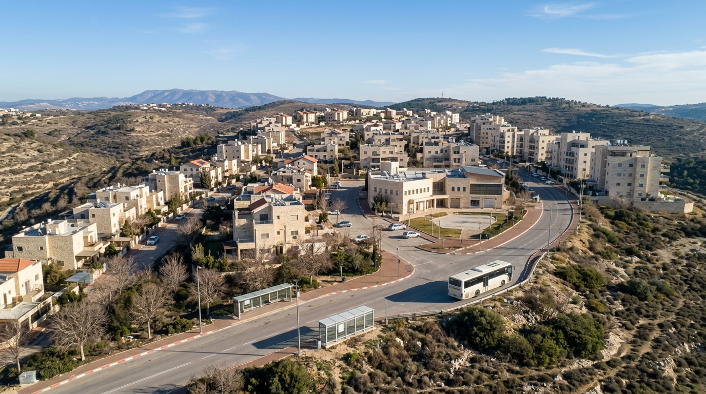 Scenic view of Barqan in Judea & Samaria