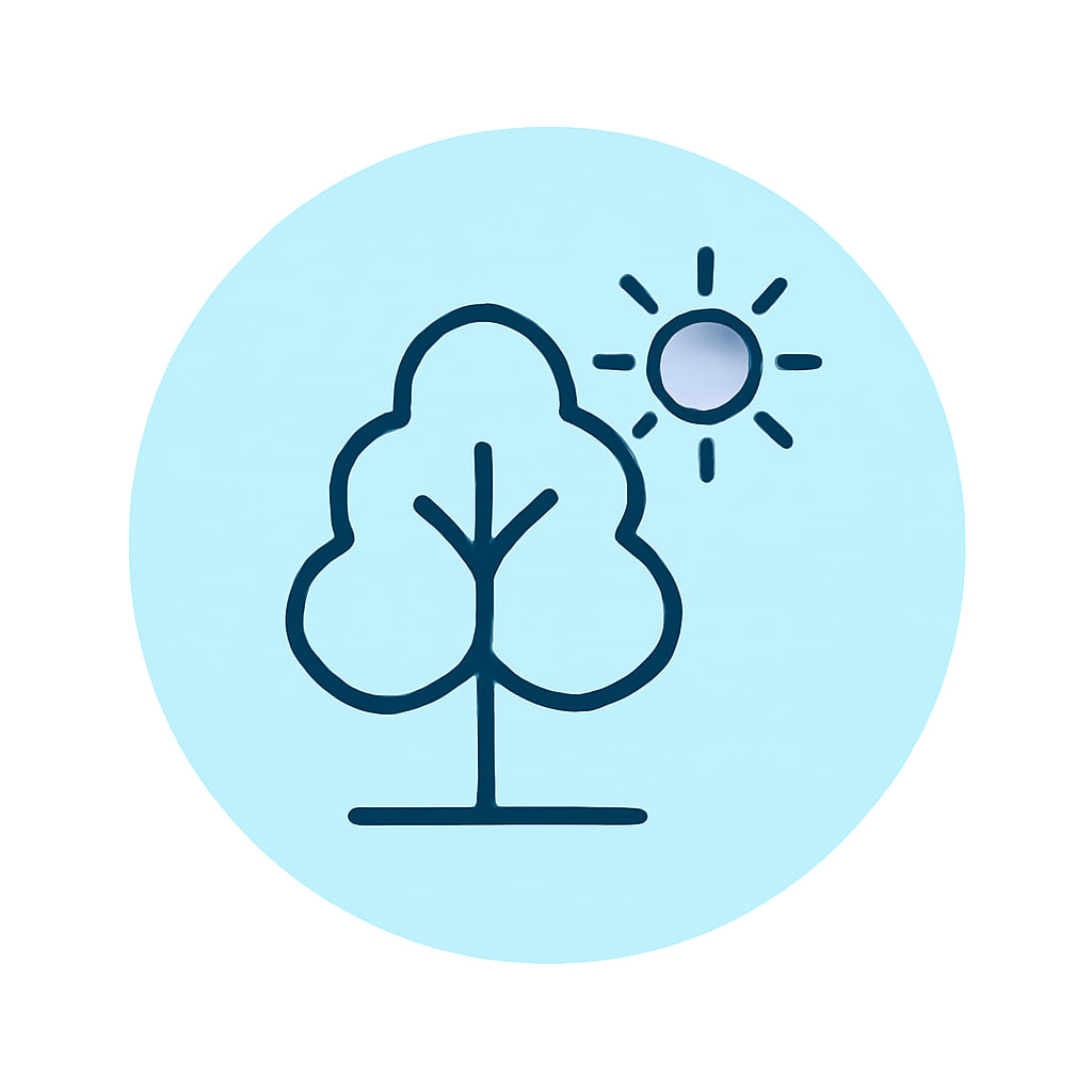 Icon representing nature and space