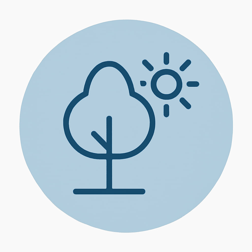 Nature icon representing open spaces