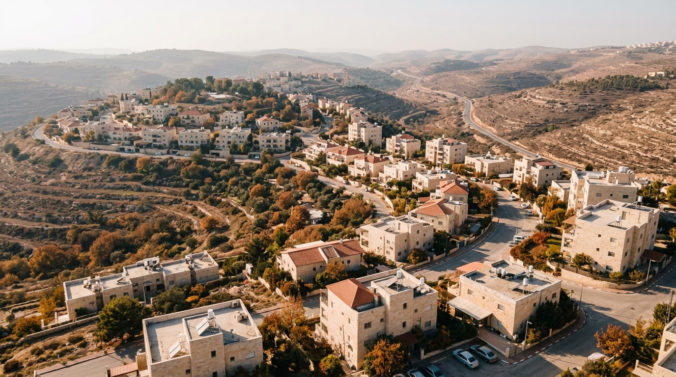 A scenic view of Yakir in Judea & Samaria