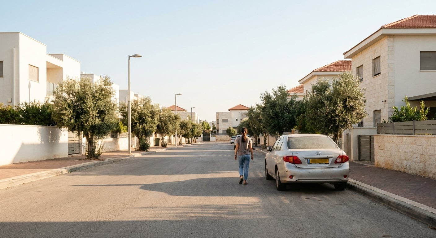 Low-density living scene in Kiryat Arba