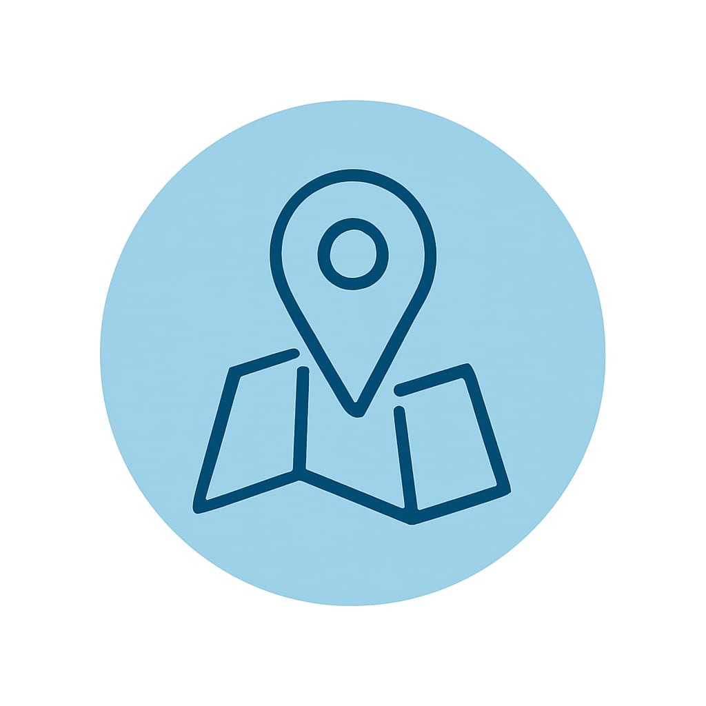 Icon representing practical location