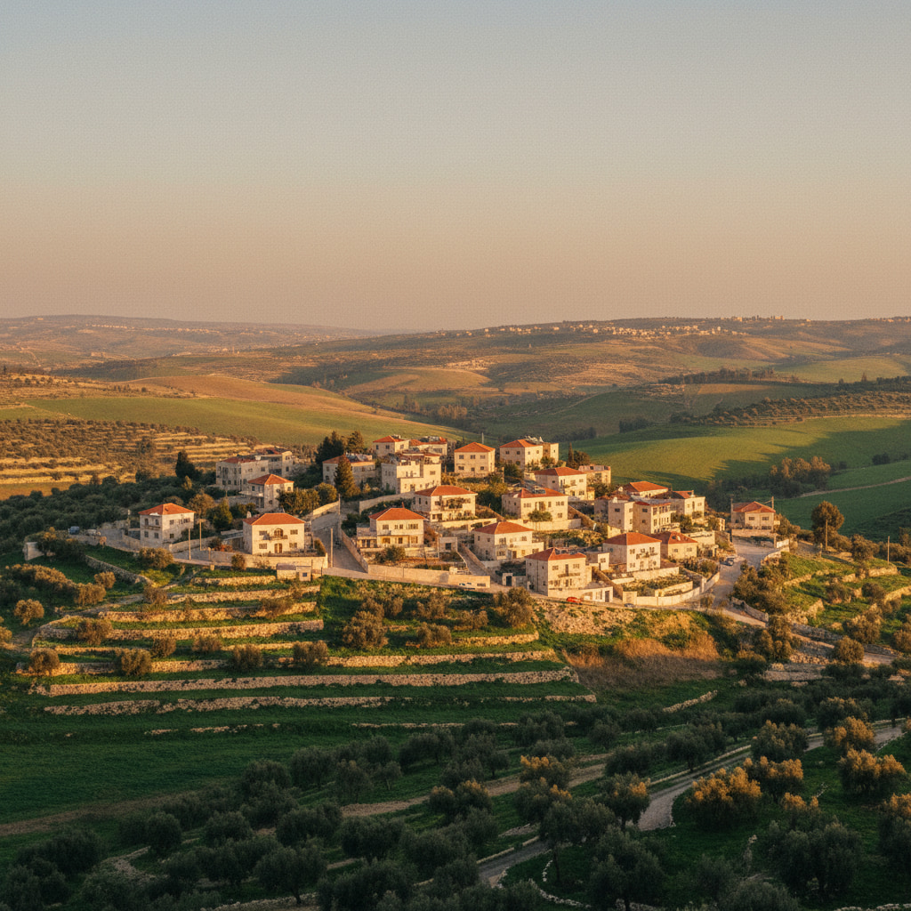 A scenic view of Reihan in Judea & Samaria