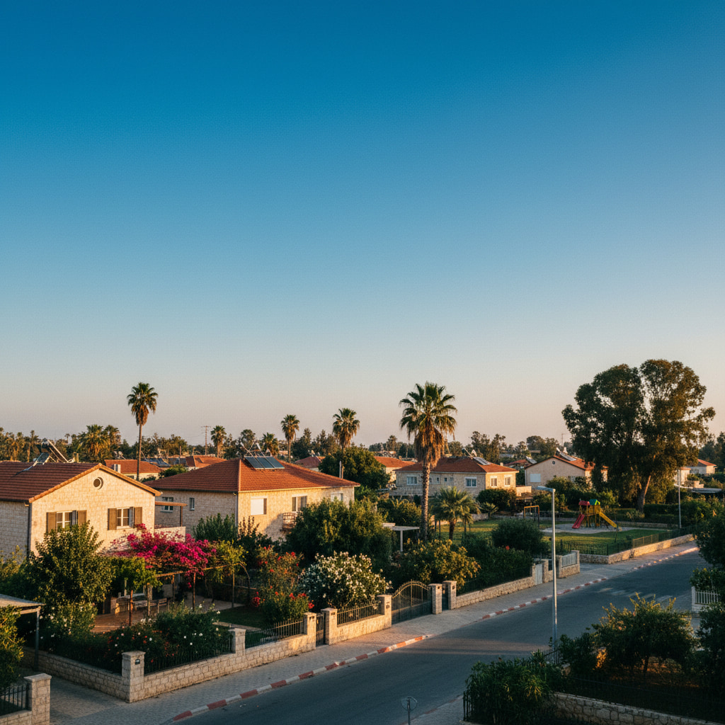Scenic view of Kfar Vitkin in Central District
