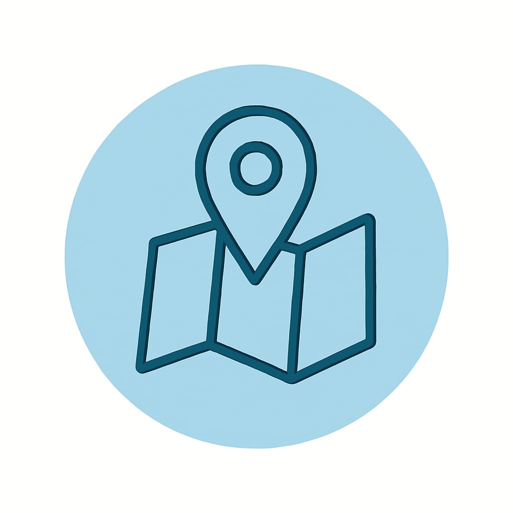 Icon representing practical location