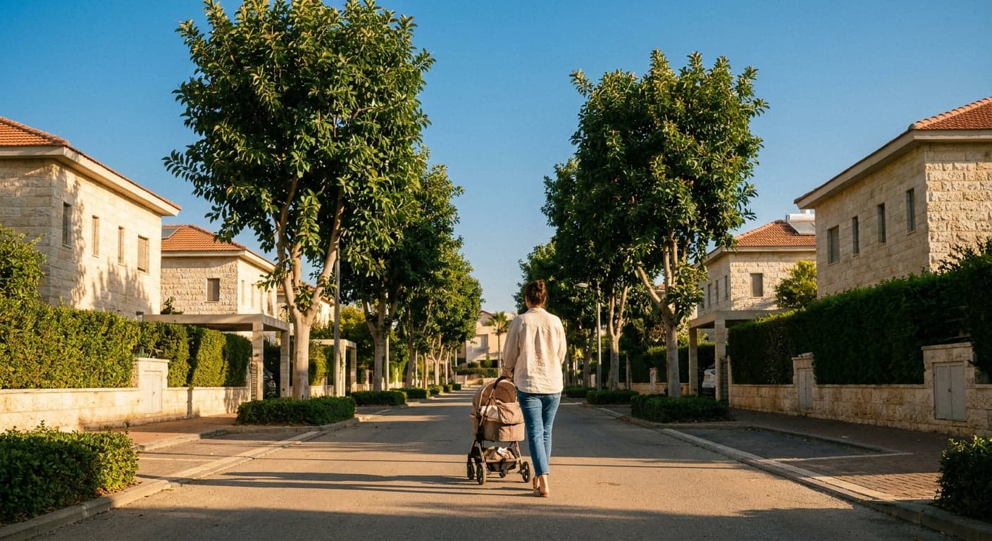 A quiet residential street in Herzliya