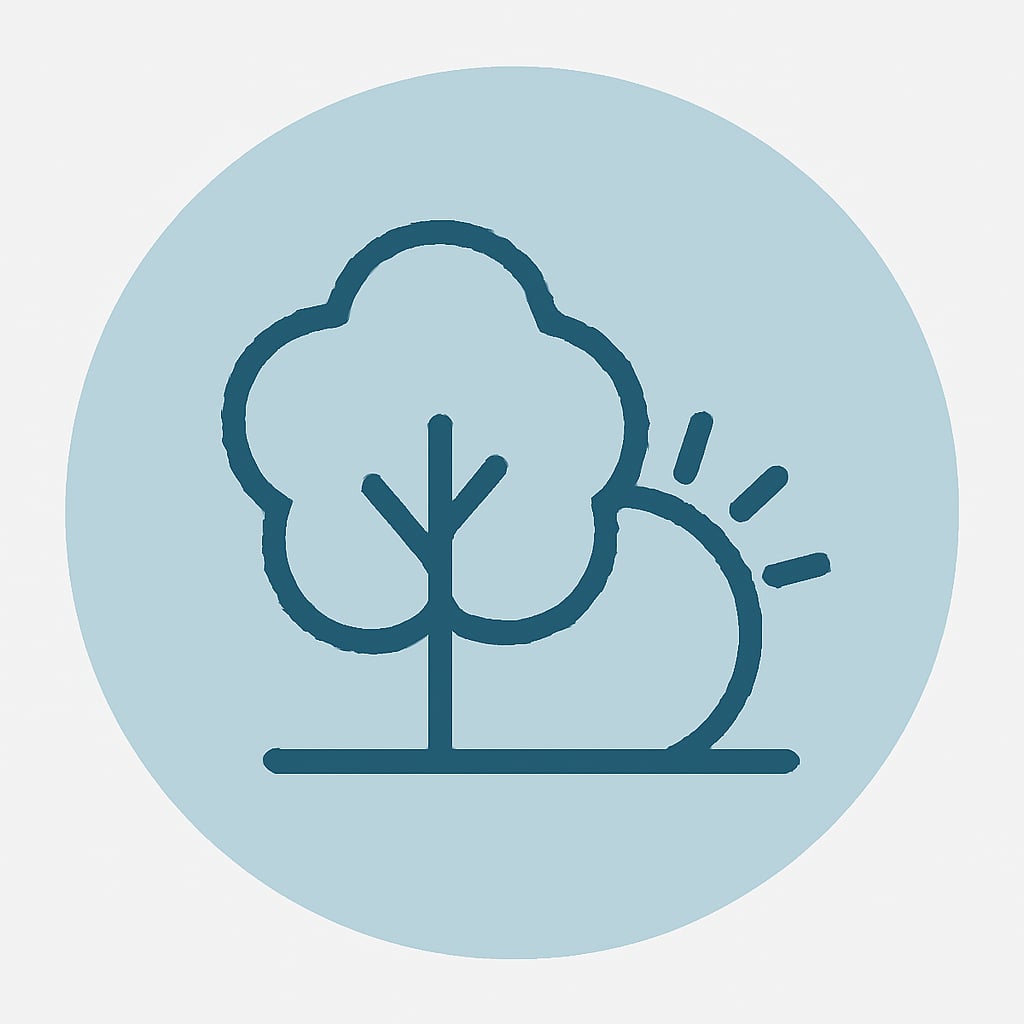 Icon representing nature and space