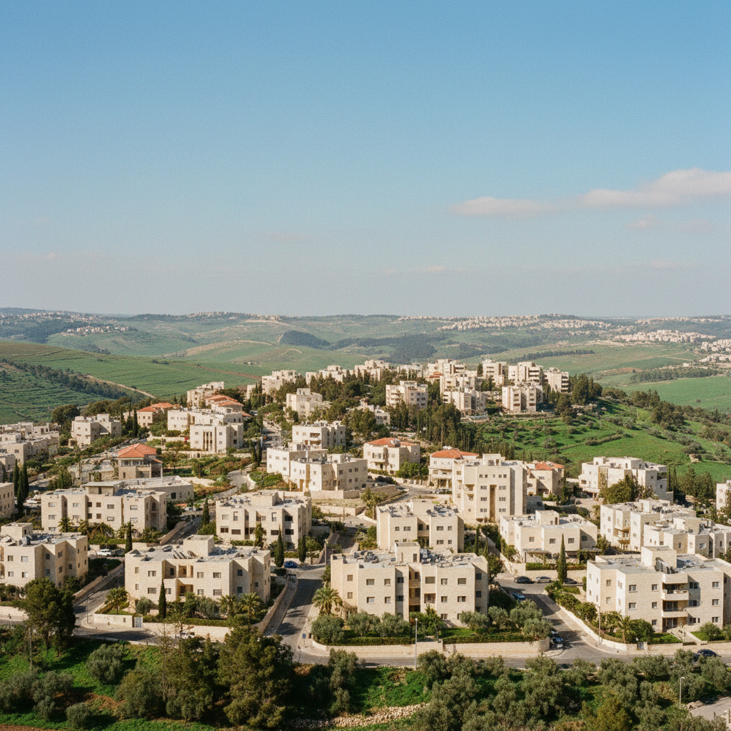 A scenic view of Oranit in Judea & Samaria