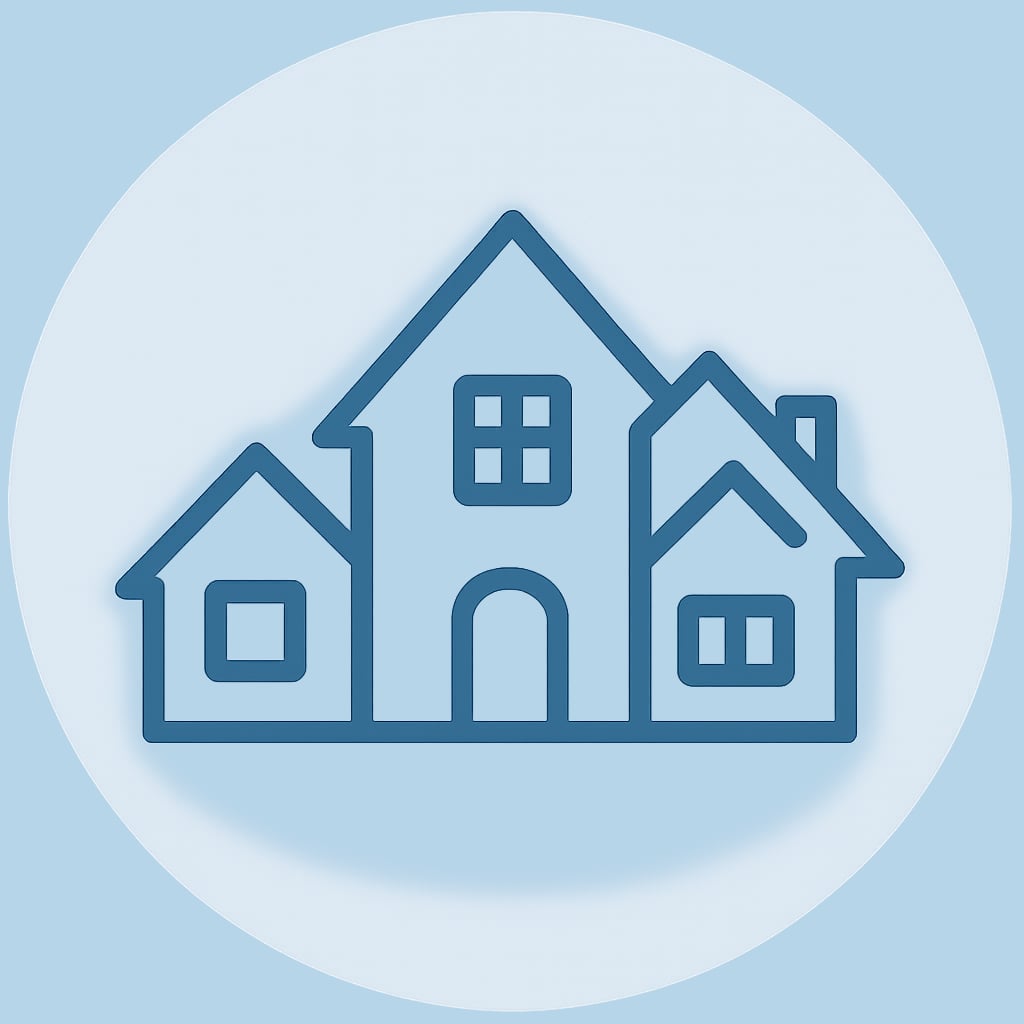 Property types icon representing variety