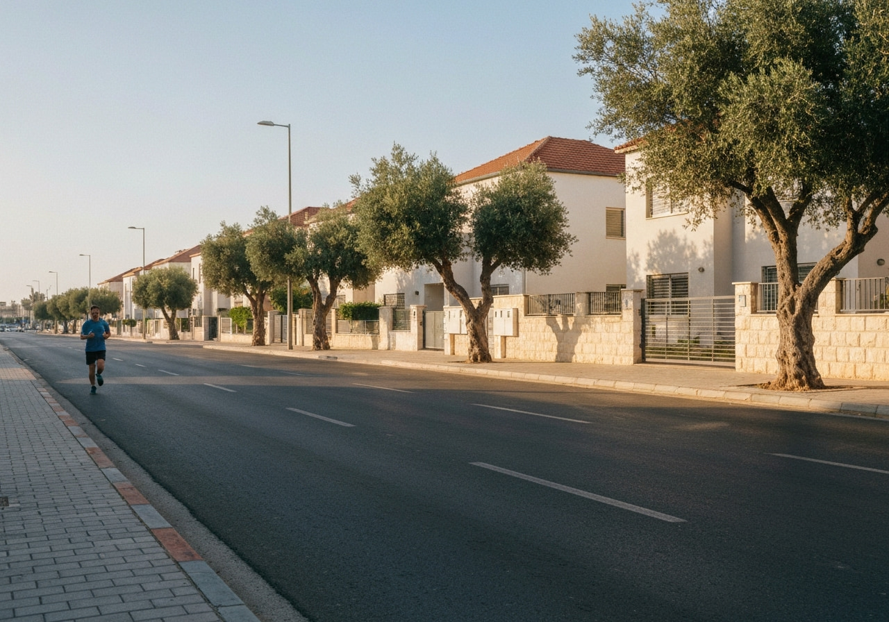 Quiet residential street in Eli