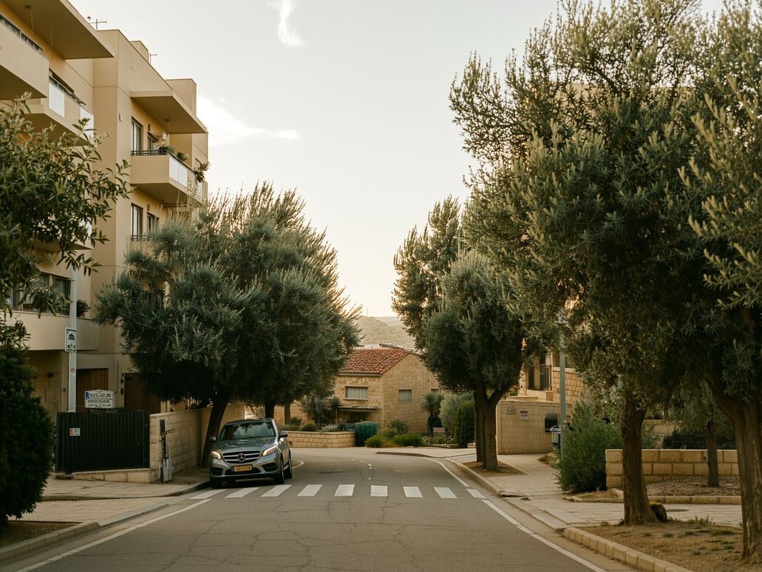 A quiet residential street in Givatayim