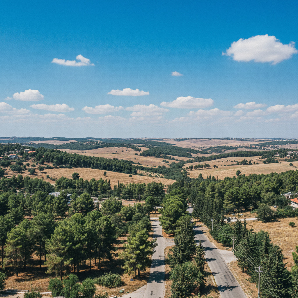 A scenic view of Meitar in the Southern District