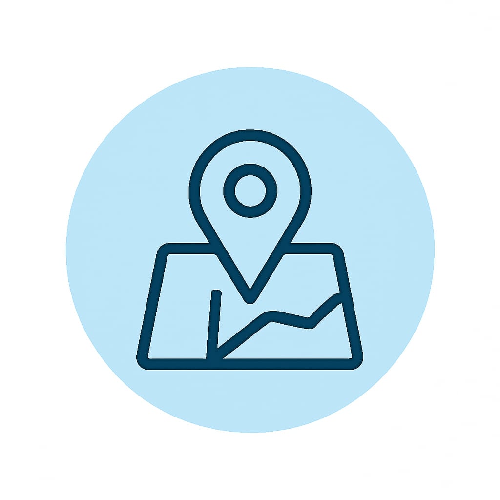 Location icon representing strategic positioning