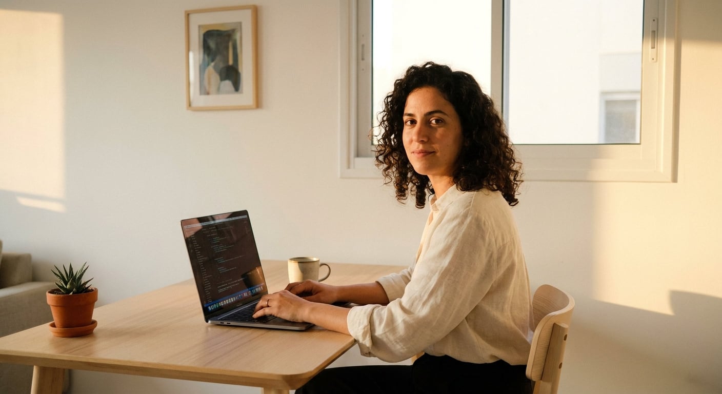 Remote worker in a peaceful setting