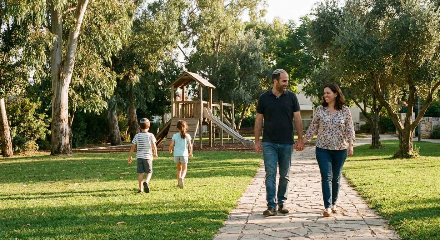Family enjoying a suburban lifestyle