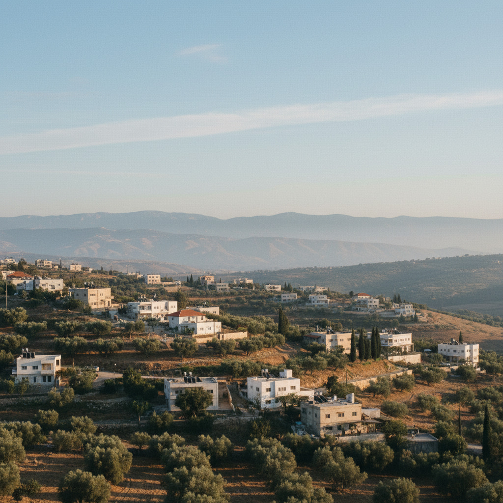 Scenic view of Kokhav HaShahar in Judea & Samaria