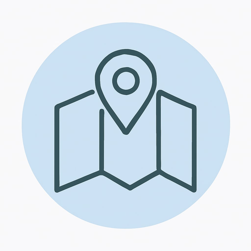 Icon representing practical location