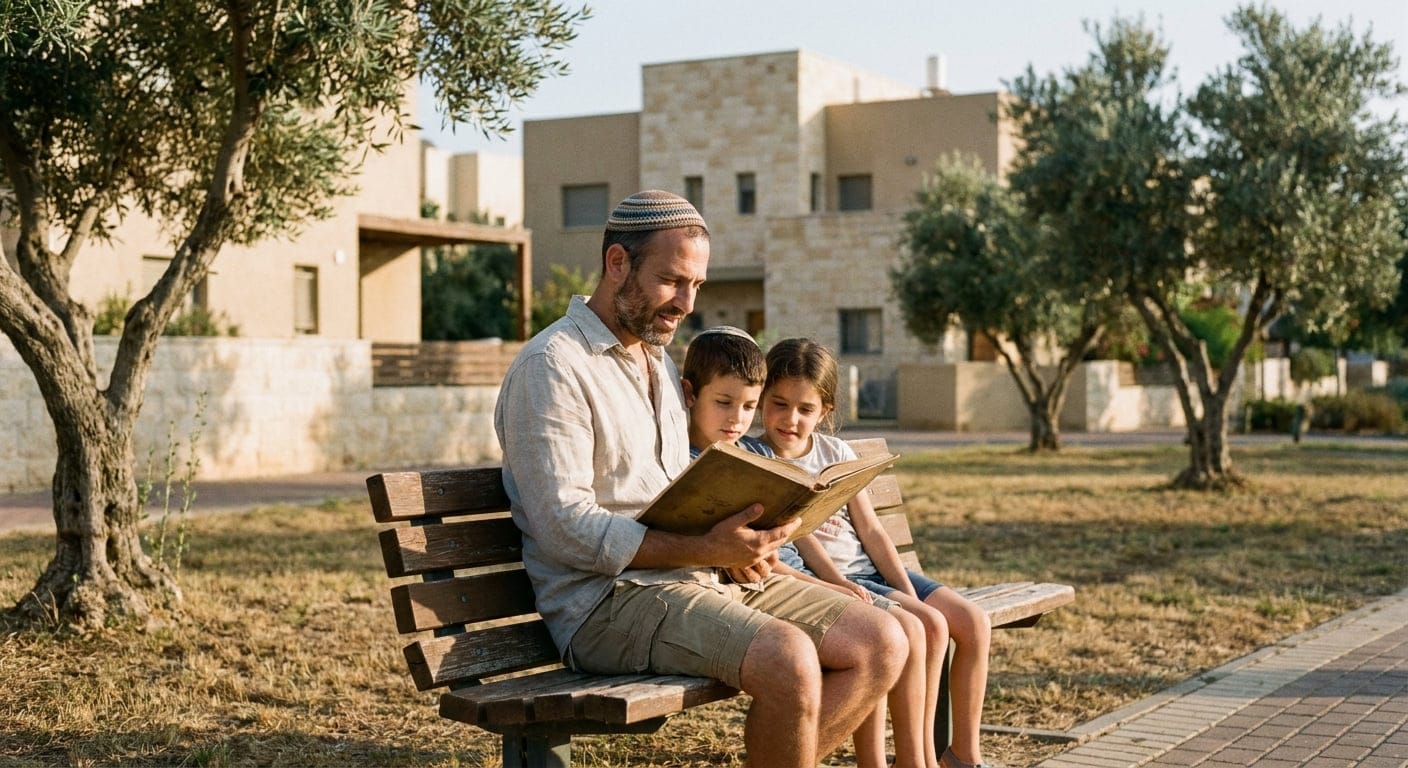 Family enjoying time together in a suburban setting