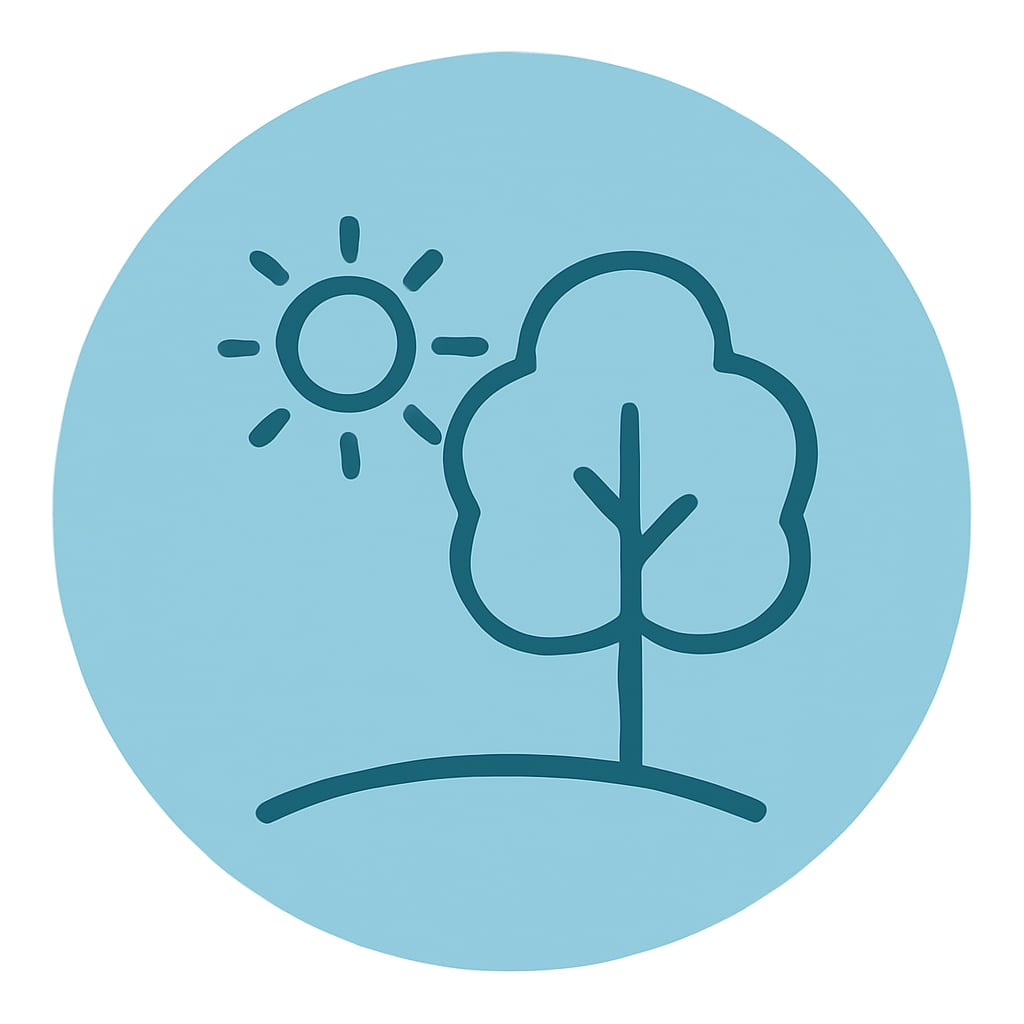 Nature icon representing open spaces