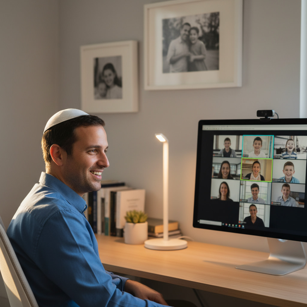 Remote worker in a home office in Nehora