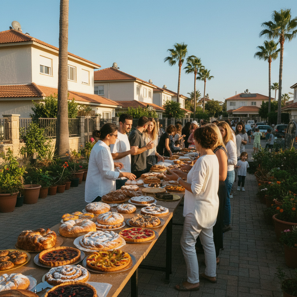 Community gathering in Geulim