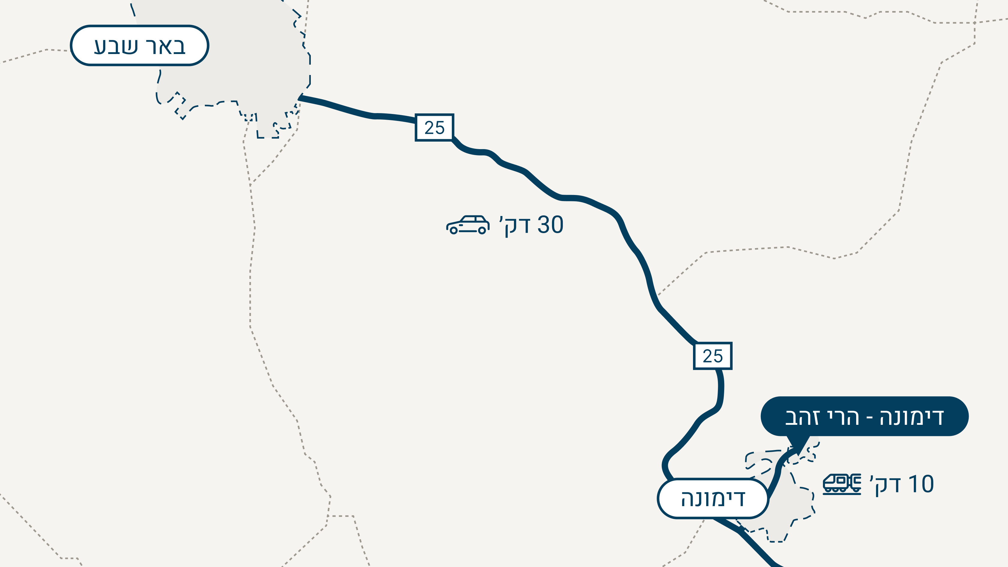 מיקום דימונה